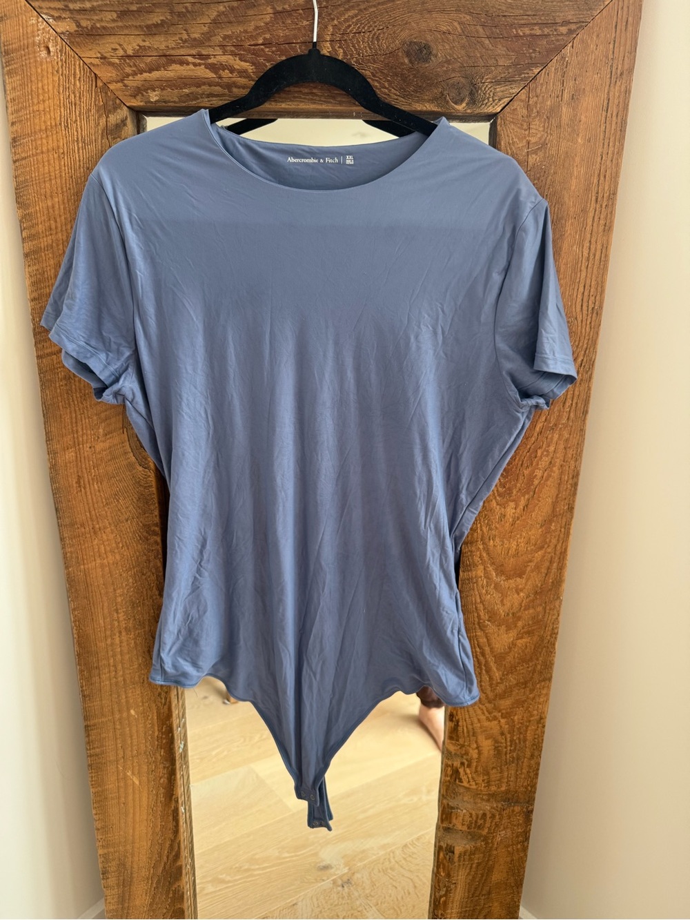 Abercrombie & Fitch Slate Blue Short Sleeve Bodysuit